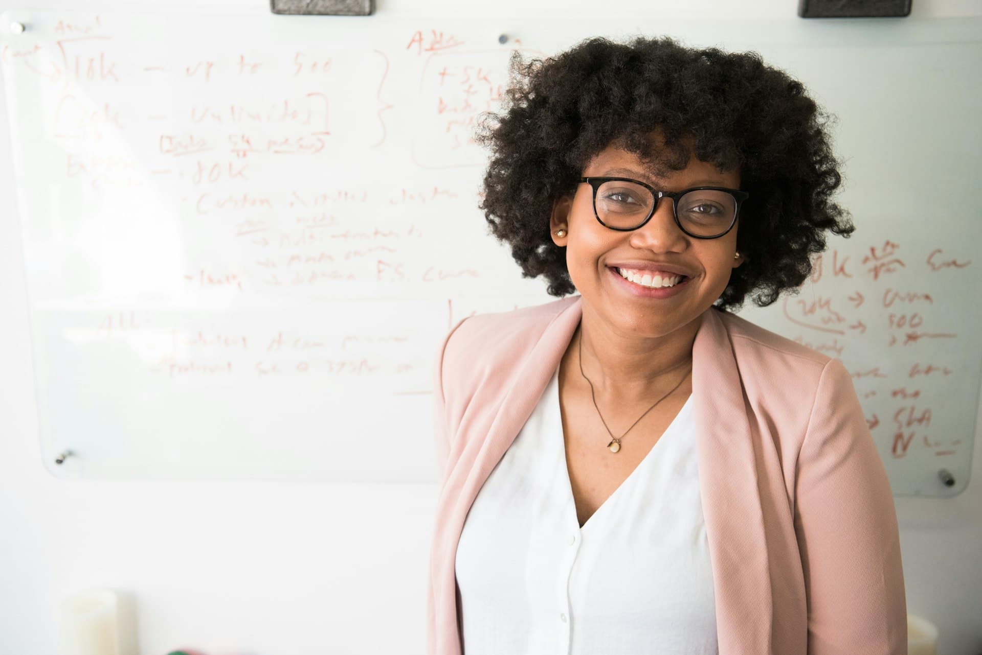 Smiling professional woman in an office
