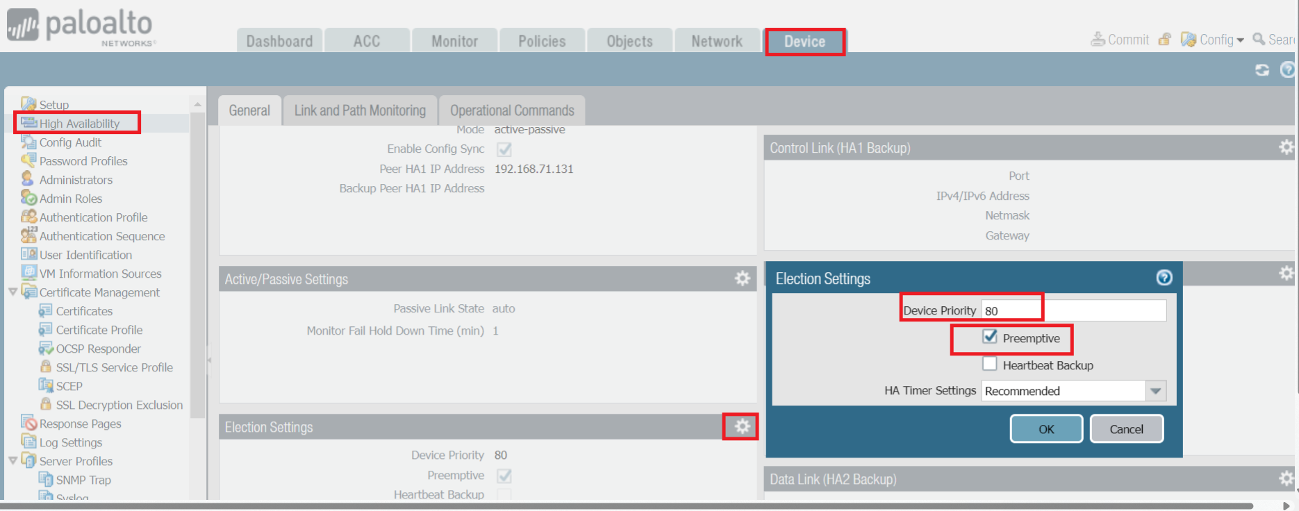Basic Configuration of Active/Standby on Palo Alto Firewalls - Lyfey ...